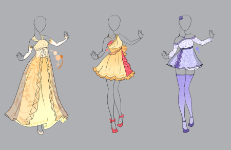 Одежда для рисования платья