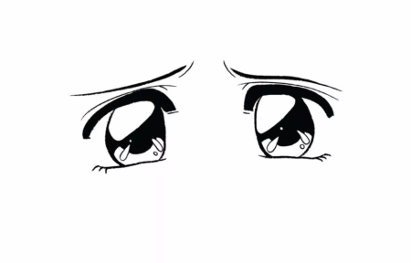 Аниме глаза чб