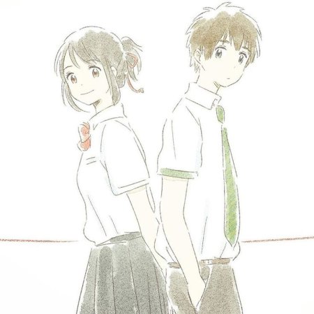 Рисунок аниме твое имя