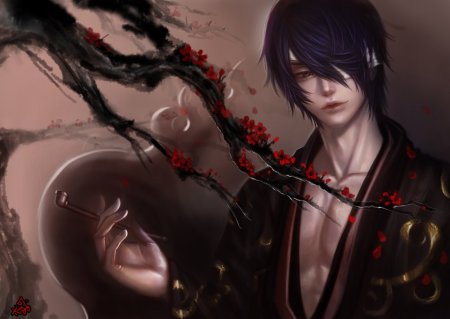 Черноволосый парень демон