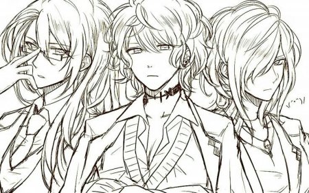 Субару Сакамаки черно белый