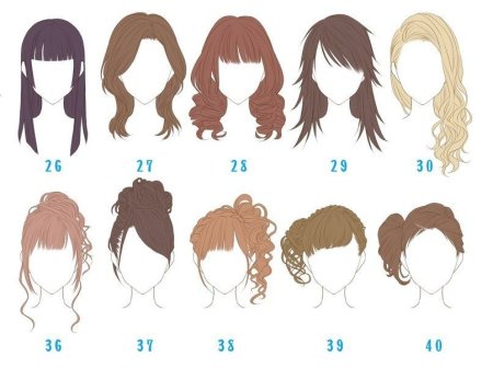 Причёски для рисования