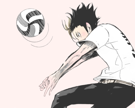 Куроо Тэцуро с мячом