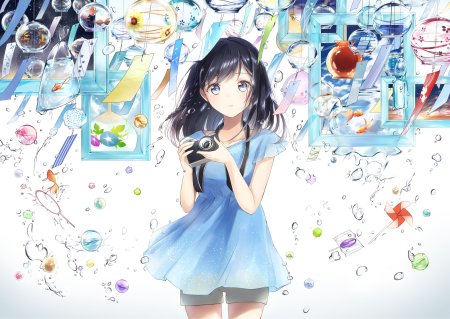 Аниме девочка художница