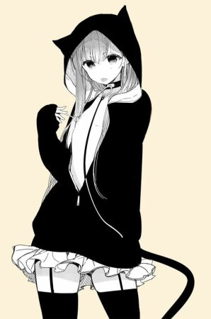 Аниме черно белое