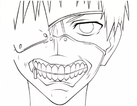 Аниме Токийский гуль Канеки для срисовки