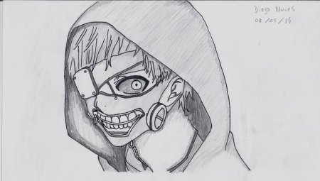 Аниме для срисовки Токийский гуль