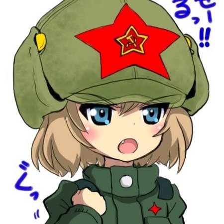 Тян в шапке ушанке