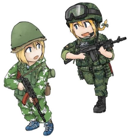 Солдат в мультяшном стиле