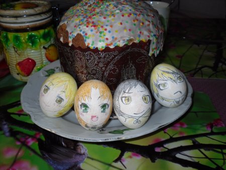 Аниме яйца на Пасху