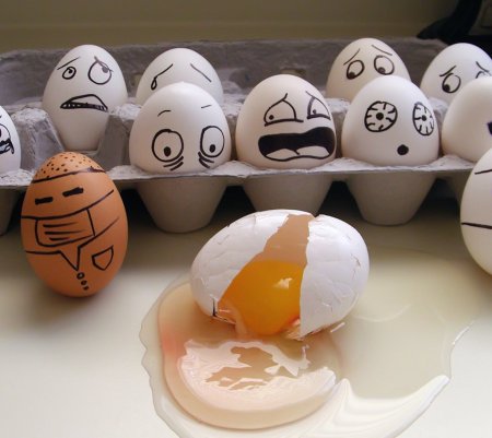 Забавные пасхальные яйца