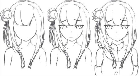 Поэтапное рисование аниме персонажей