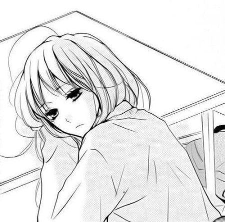 Раскраски аниме грустные