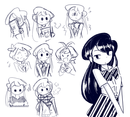 Раскраски аниме Коми Сан