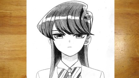 Коми рисунок аниме