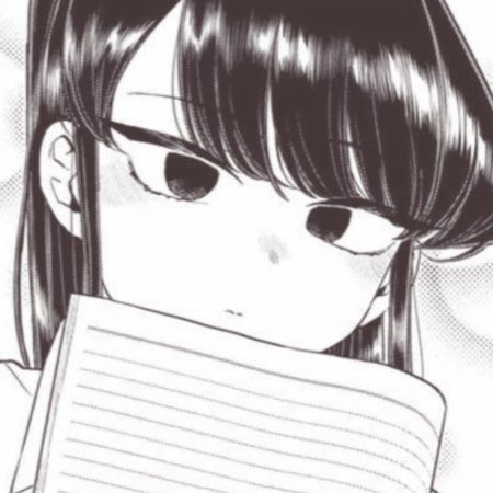 Komi-San с блокнотом
