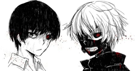 Токийский гуль черно белый