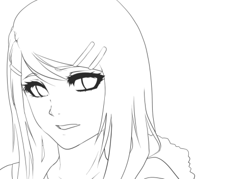 Аниме лицо обводка