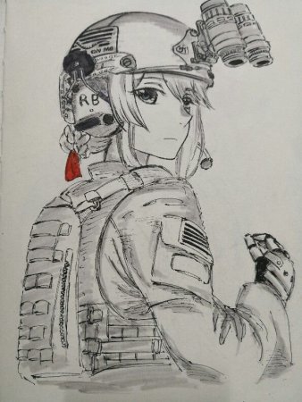 Аниме военных карандашом