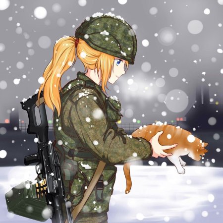 Девушка армия арт