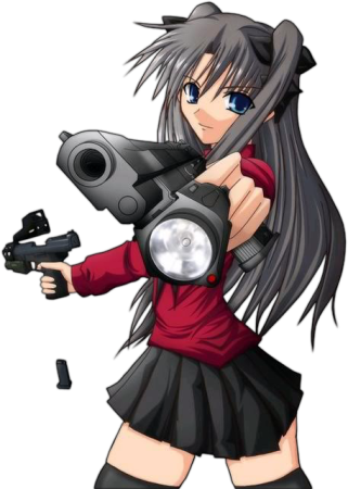 Аниме рендеры с пистолетом