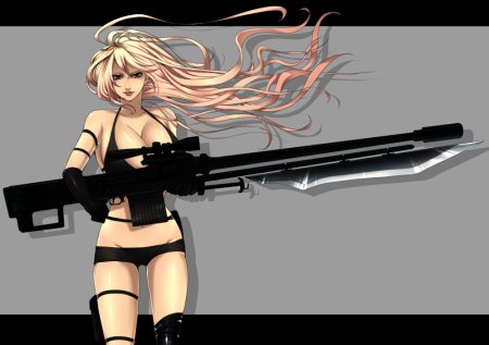 Девушка с пушками арт