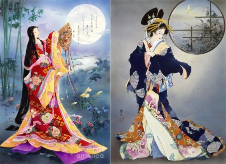 Японская роспись гейша