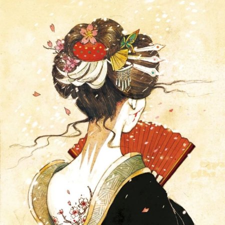 Япония Самурай гейша живопись
