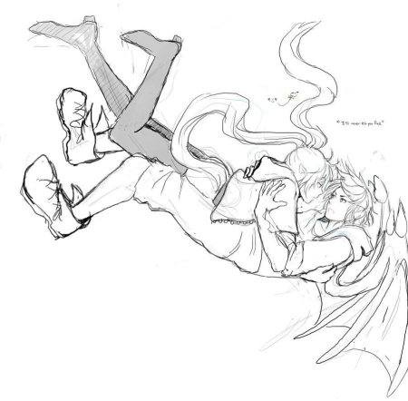 Скетч падающего человека