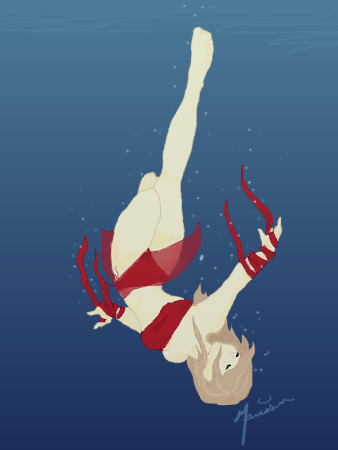 Персонаж падает