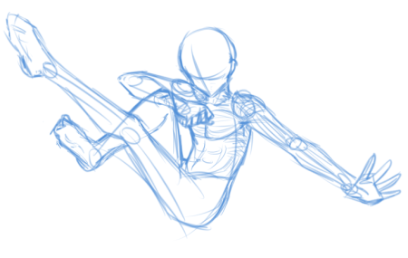 Падущия поза для рисования