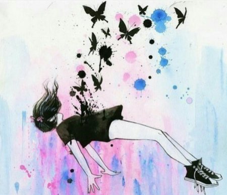 Падающая девушка рисунок для срисовки