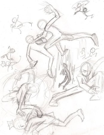 Позы для рисования драка