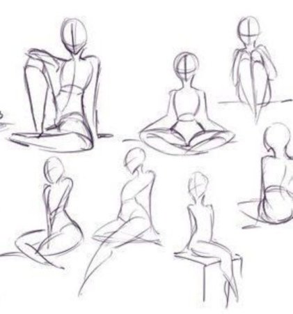 Позы для рисования сидя
