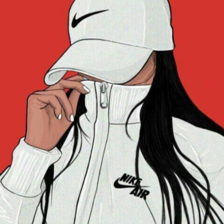 Нарисованная девушка в Кепк