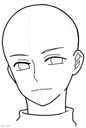 Рисовка головы аниме