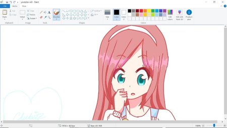 Аниме девочка пэинт