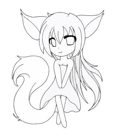 Раскраски для девочек аниме кошки