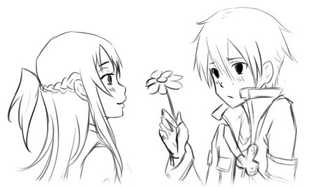 Раскраска аниме Асуна