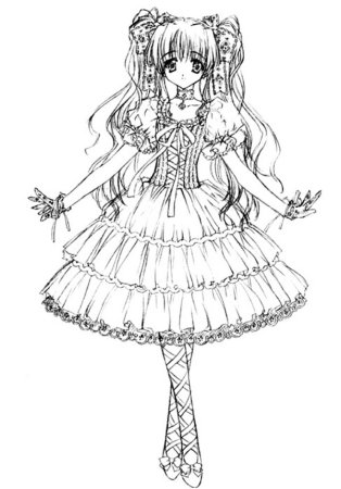 Аниме карандашом в полный рост