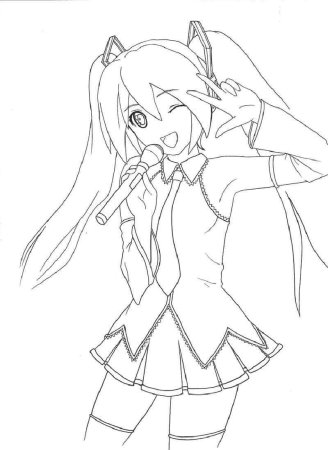 Аниме в полный рост для срисовки карандашом