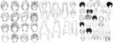 Аниме причёски парней для рисования