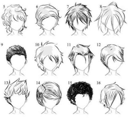 Мужские волосы для рисования