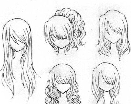Волосы для рисования девушки