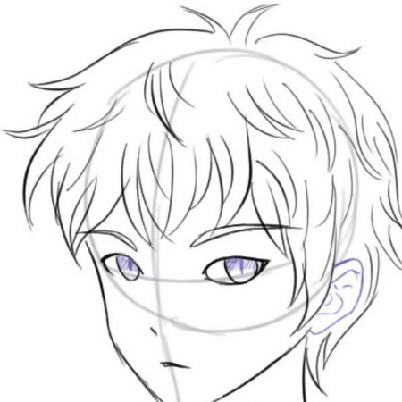 Лица аниме парней для рисования