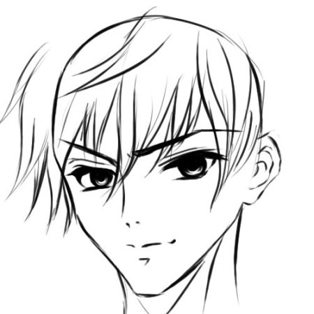 Аниме лицо парня