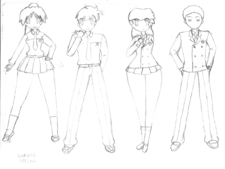 Эскизы школьной формы карандашом