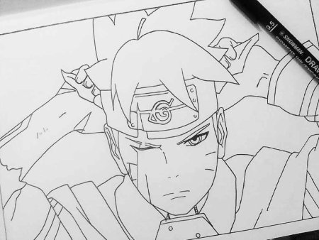 Боруто рисунок карандашом