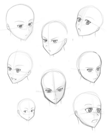 Туториал по рисванию аниме голов