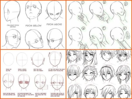 Схемы по рисованию аниме